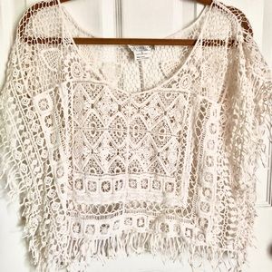 Hippie boho crochet festival top